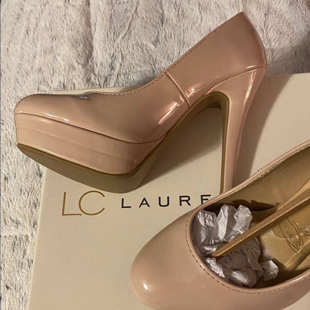 Lauren Conrad Nude Platform Heels NWT - Picture 4 of 9